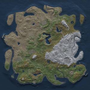 Thumbnail Rust Map: Procedural Map, Size: 4500, Seed: 351804531, 15 Monuments