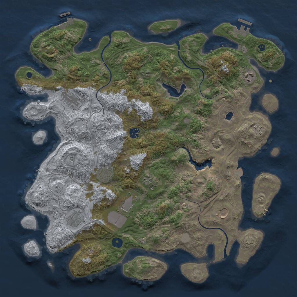 Rust Map: Procedural Map, Size: 4250, Seed: 1408023539, 15 Monuments