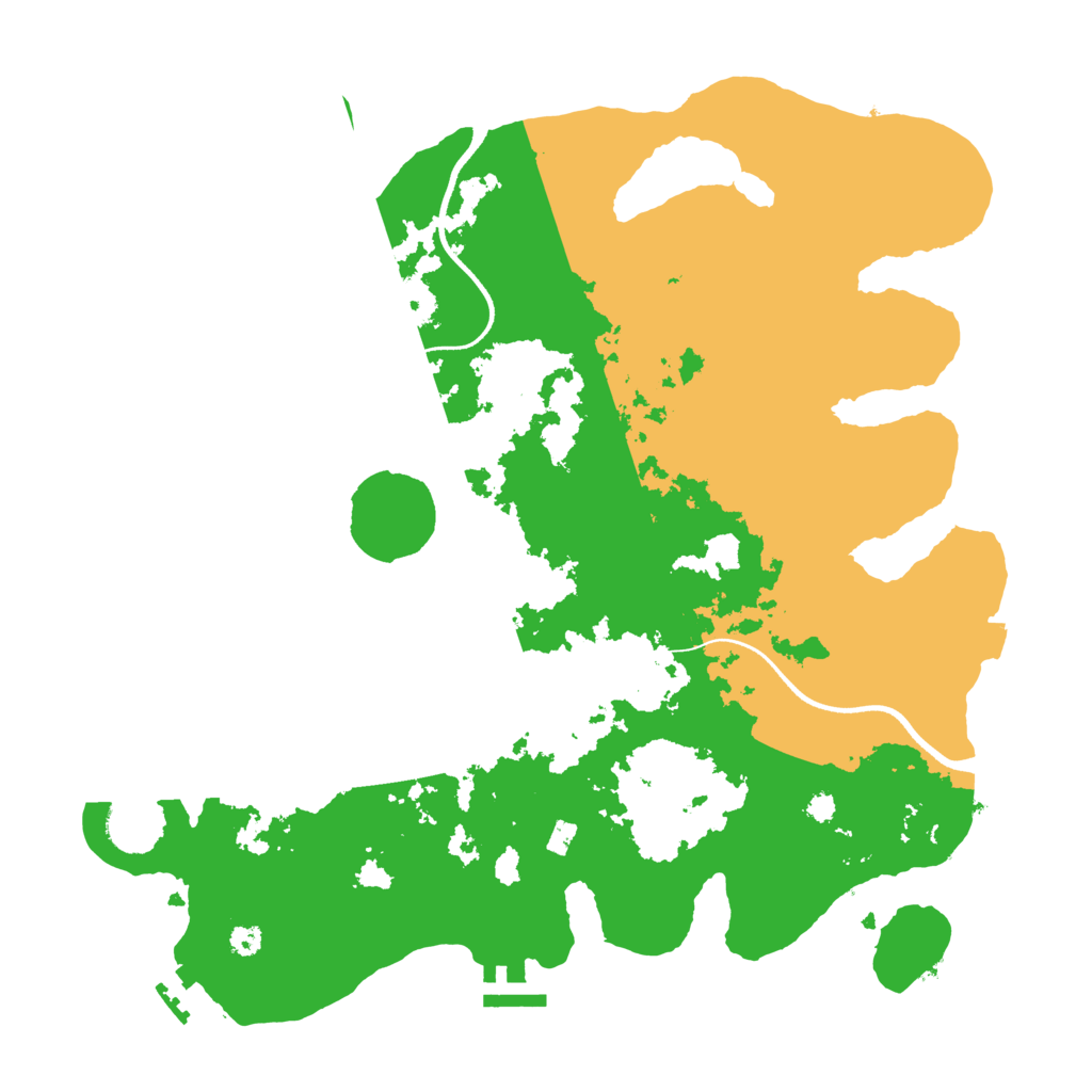 Biome Rust Map: Procedural Map, Size: 3500, Seed: 2235002