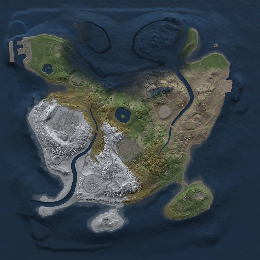 Rust Map: Procedural Map, Size: 2500, Seed: 452500520, 7 Monuments