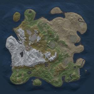 Thumbnail Rust Map: Procedural Map, Size: 3500, Seed: 19686, 16 Monuments