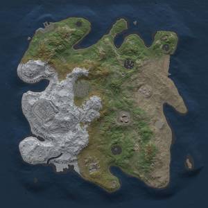 Thumbnail Rust Map: Procedural Map, Size: 3000, Seed: 1253883191, 13 Monuments