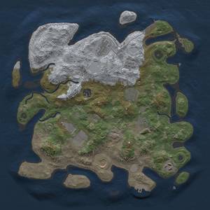 Thumbnail Rust Map: Procedural Map, Size: 3600, Seed: 931577450, 15 Monuments