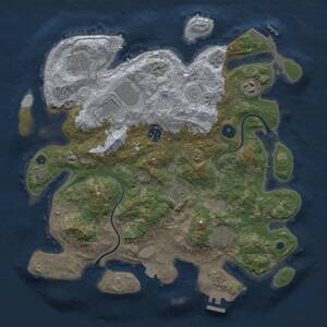 Thumbnail Rust Map: Procedural Map, Size: 3600, Seed: 931577450, 13 Monuments