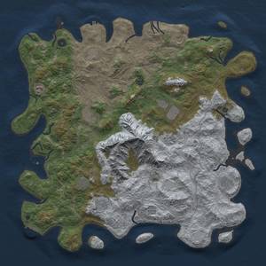 Thumbnail Rust Map: Procedural Map, Size: 5000, Seed: 274357559, 18 Monuments