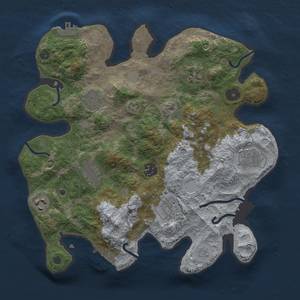 Thumbnail Rust Map: Procedural Map, Size: 3250, Seed: 20, 14 Monuments