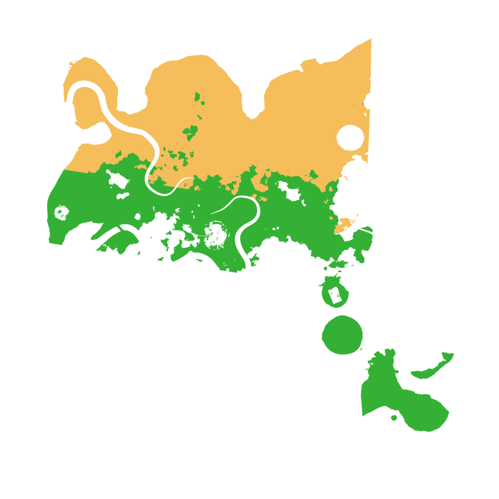 Biome Rust Map: Procedural Map, Size: 3500, Seed: 1145645