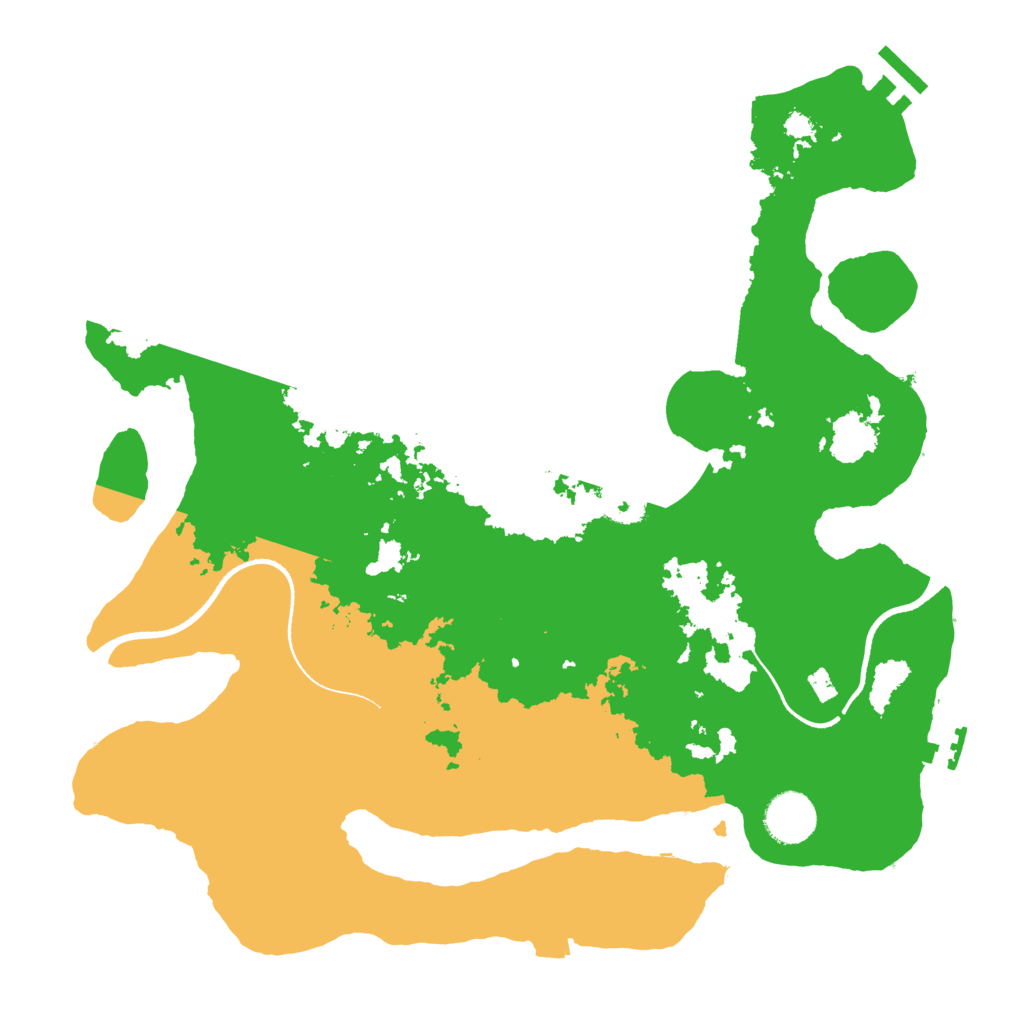 Biome Rust Map: Procedural Map, Size: 3500, Seed: 5234525