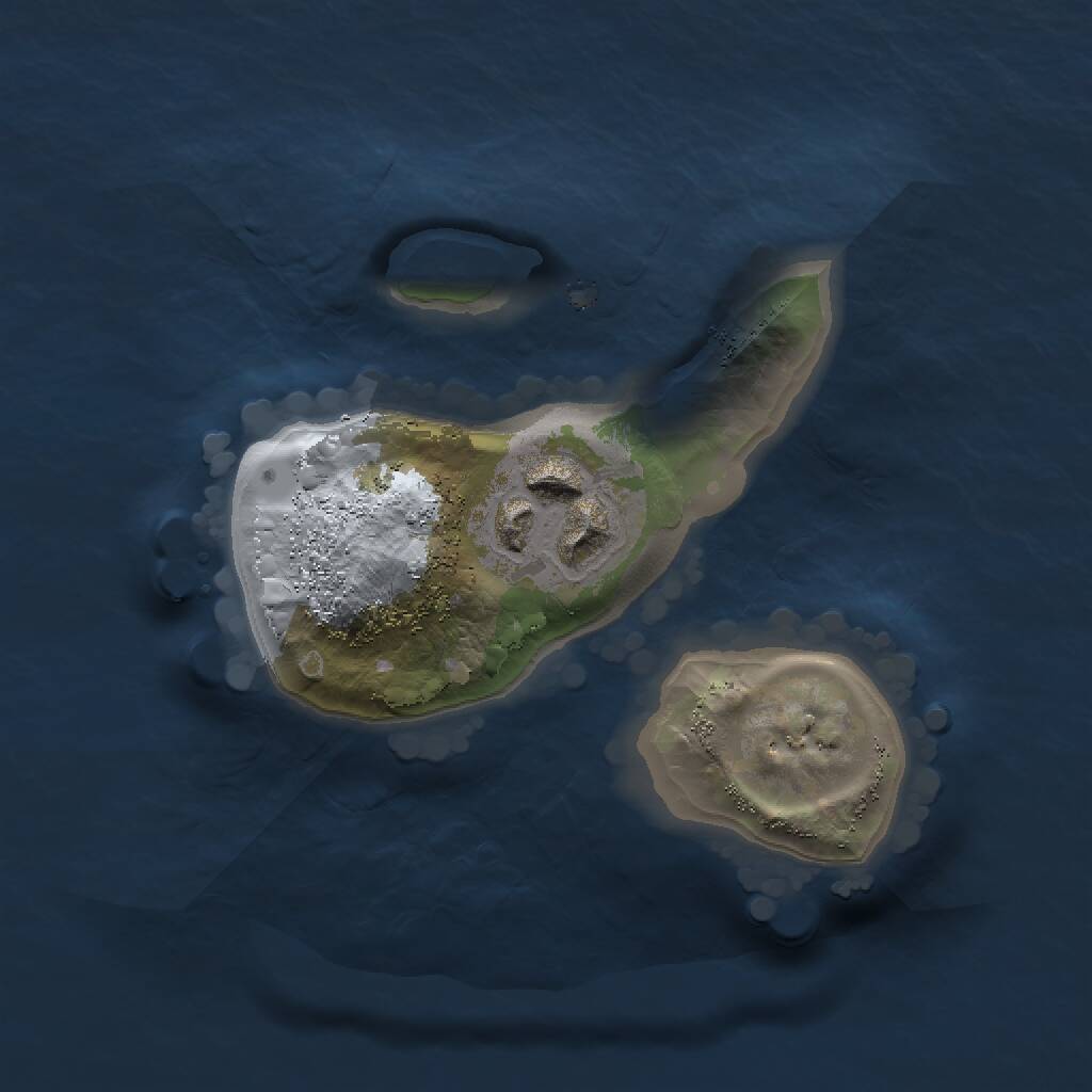 Rust Map: Procedural Map, Size: 1379, Seed: 1467443431, 2 Monuments
