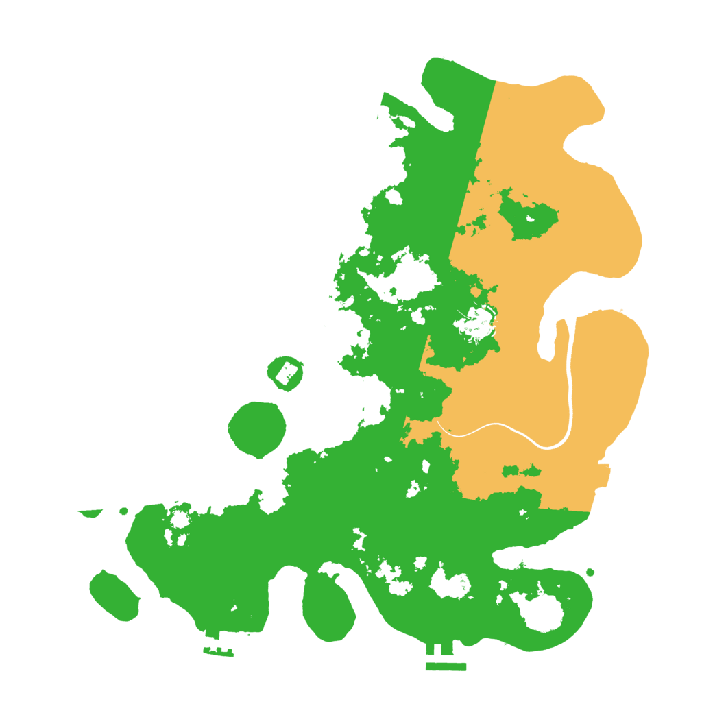 Biome Rust Map: Procedural Map, Size: 3500, Seed: 158947