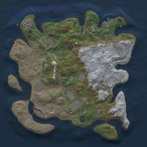 Thumbnail Rust Map: Procedural Map, Size: 3500, Seed: 301517326, 16 Monuments