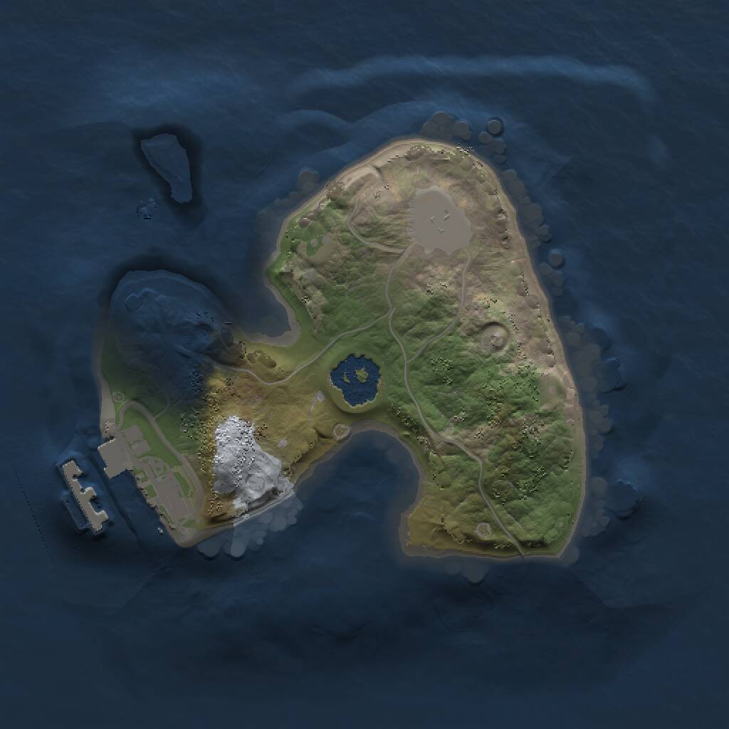 Rust Map: Procedural Map, Size: 1500, Seed: 333221, 2 Monuments