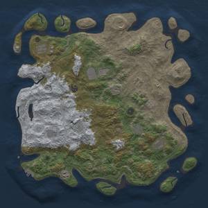 Thumbnail Rust Map: Procedural Map, Size: 4500, Seed: 893820788, 17 Monuments