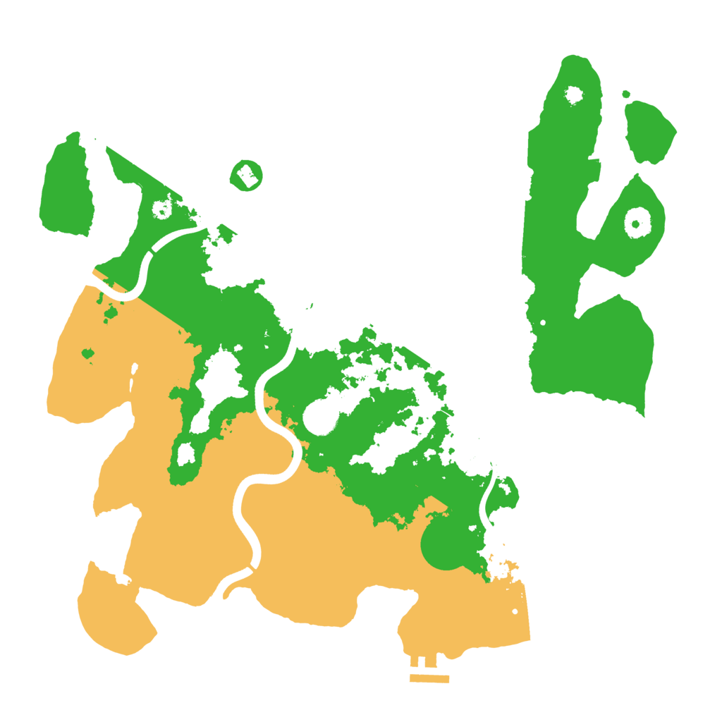Biome Rust Map: Procedural Map, Size: 3700, Seed: 115229909