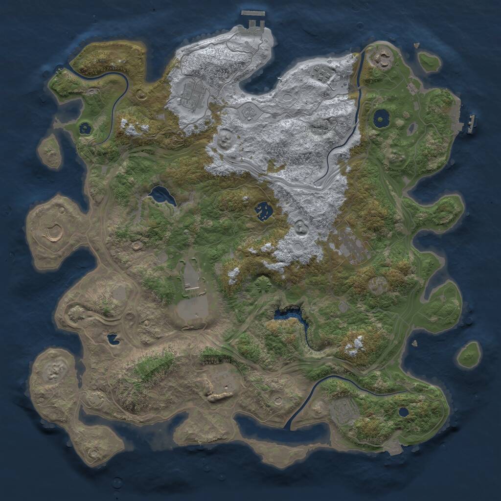 Rust Map: Procedural Map, Size: 4250, Seed: 1438857098, 15 Monuments