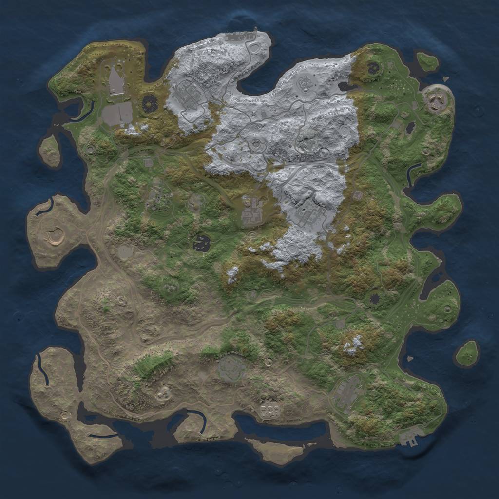 Rust Map: Procedural Map, Size: 4250, Seed: 1438857098, 18 Monuments