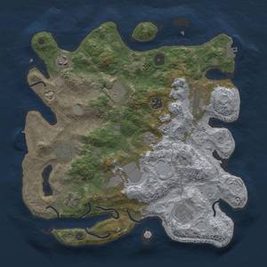 Thumbnail Rust Map: Procedural Map, Size: 3500, Seed: 1430054045, 16 Monuments