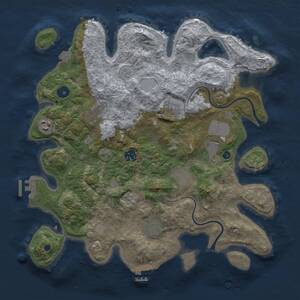 Thumbnail Rust Map: Procedural Map, Size: 3750, Seed: 89469914, 14 Monuments