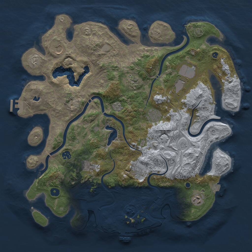 Rust Map: Procedural Map, Size: 4250, Seed: 2002671484, 15 Monuments