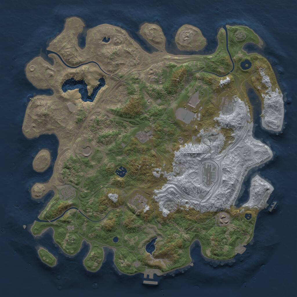 Rust Map: Procedural Map, Size: 4250, Seed: 2002671484, 17 Monuments