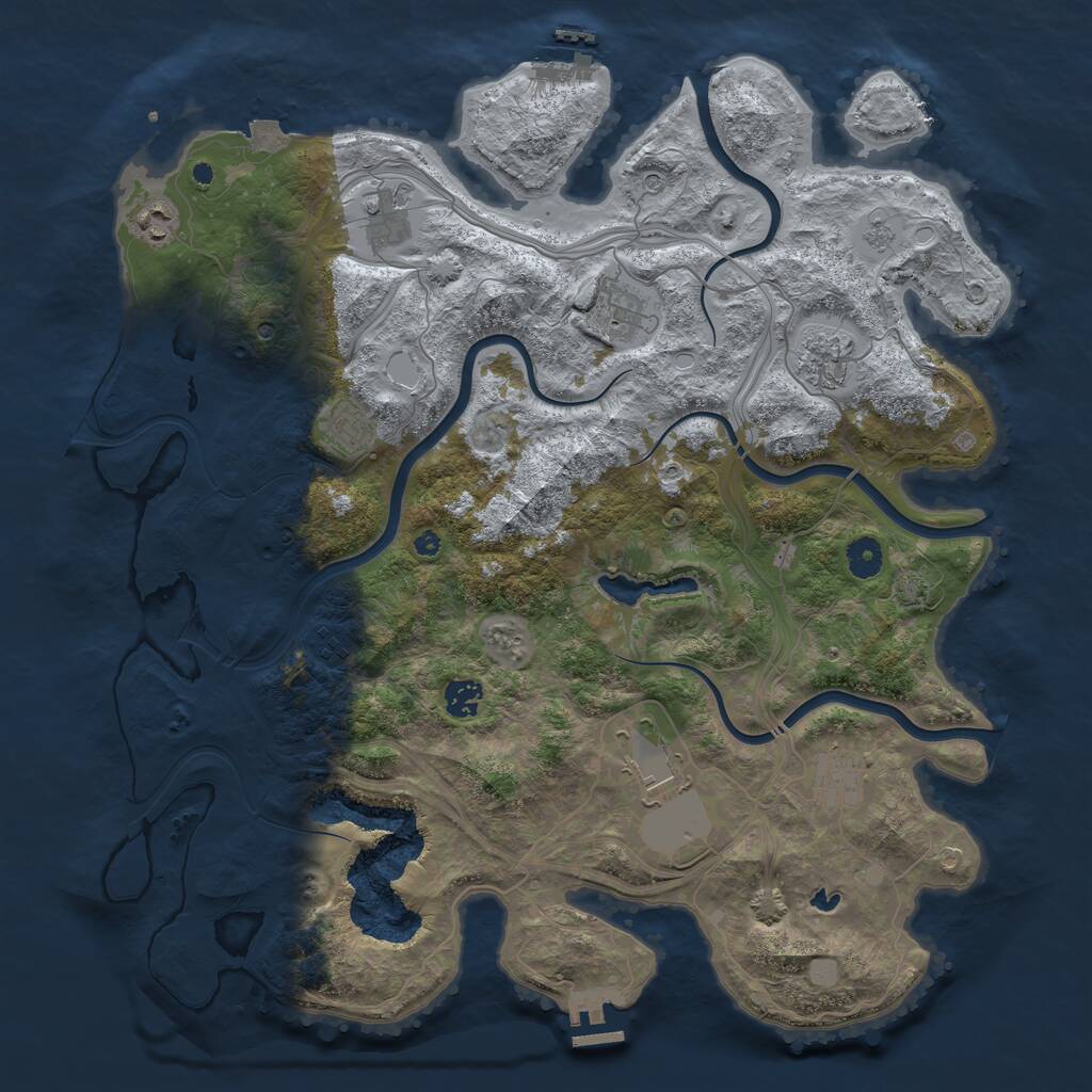 Rust Map: Procedural Map, Size: 4250, Seed: 52151266, 15 Monuments