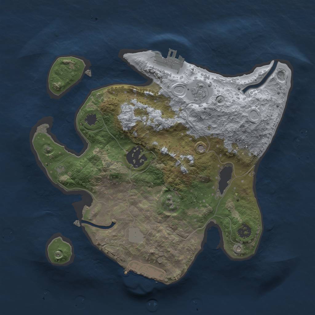 Rust Map: Procedural Map, Size: 2345, Seed: 987654, 7 Monuments