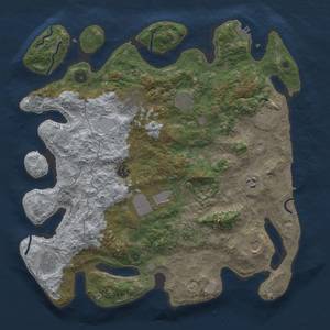 Thumbnail Rust Map: Procedural Map, Size: 4000, Seed: 990224, 17 Monuments