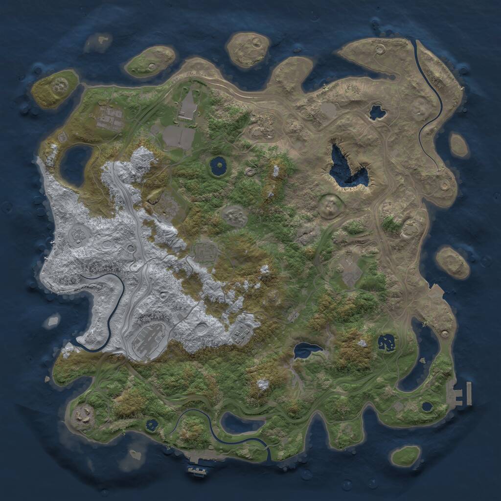 Rust Map: Procedural Map, Size: 4250, Seed: 34540111, 16 Monuments
