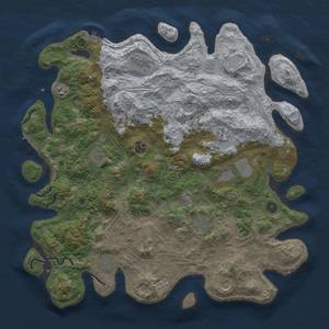 Thumbnail Rust Map: Procedural Map, Size: 4500, Seed: 277225, 18 Monuments