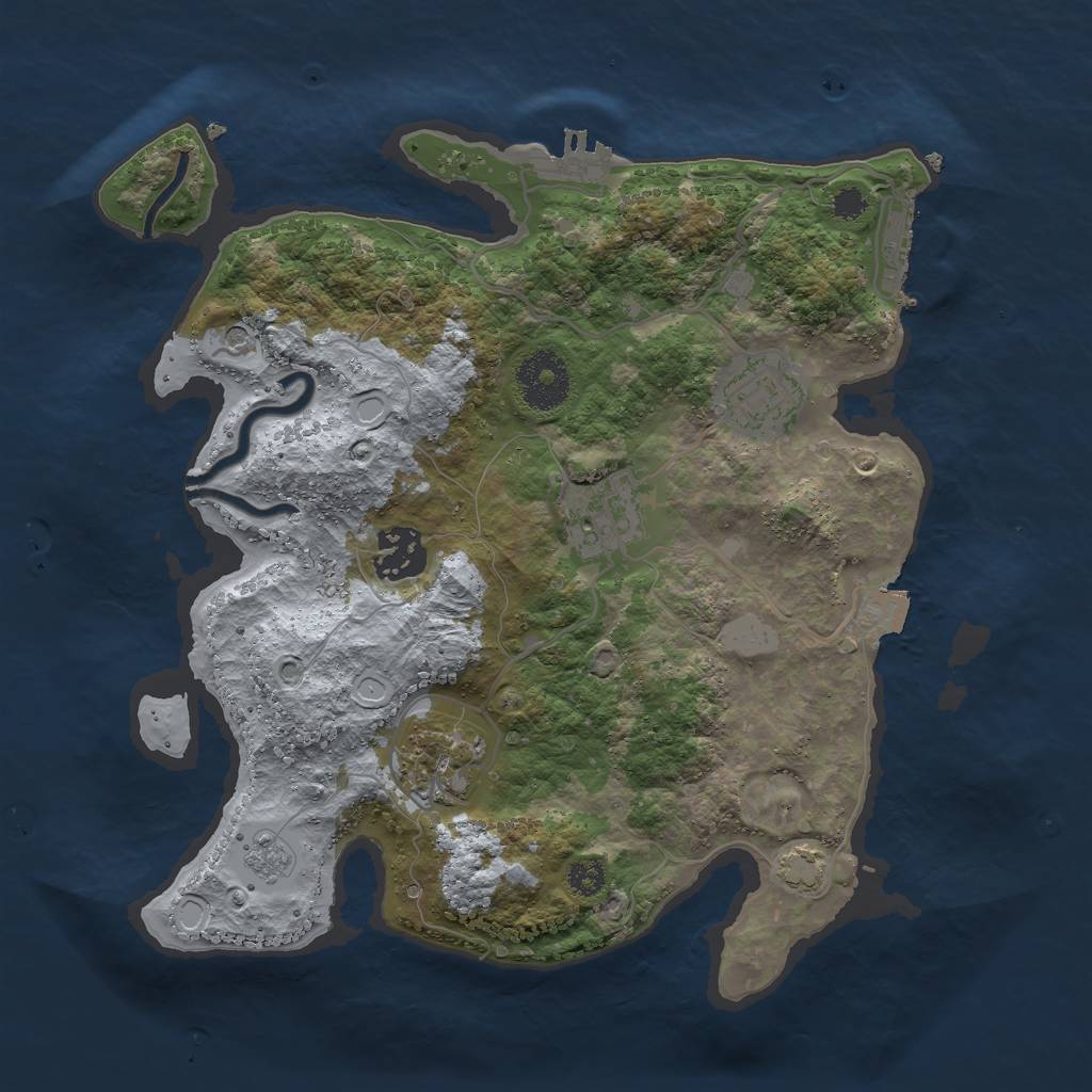 Rust Map: Procedural Map, Size: 2950, Seed: 112213860, 12 Monuments
