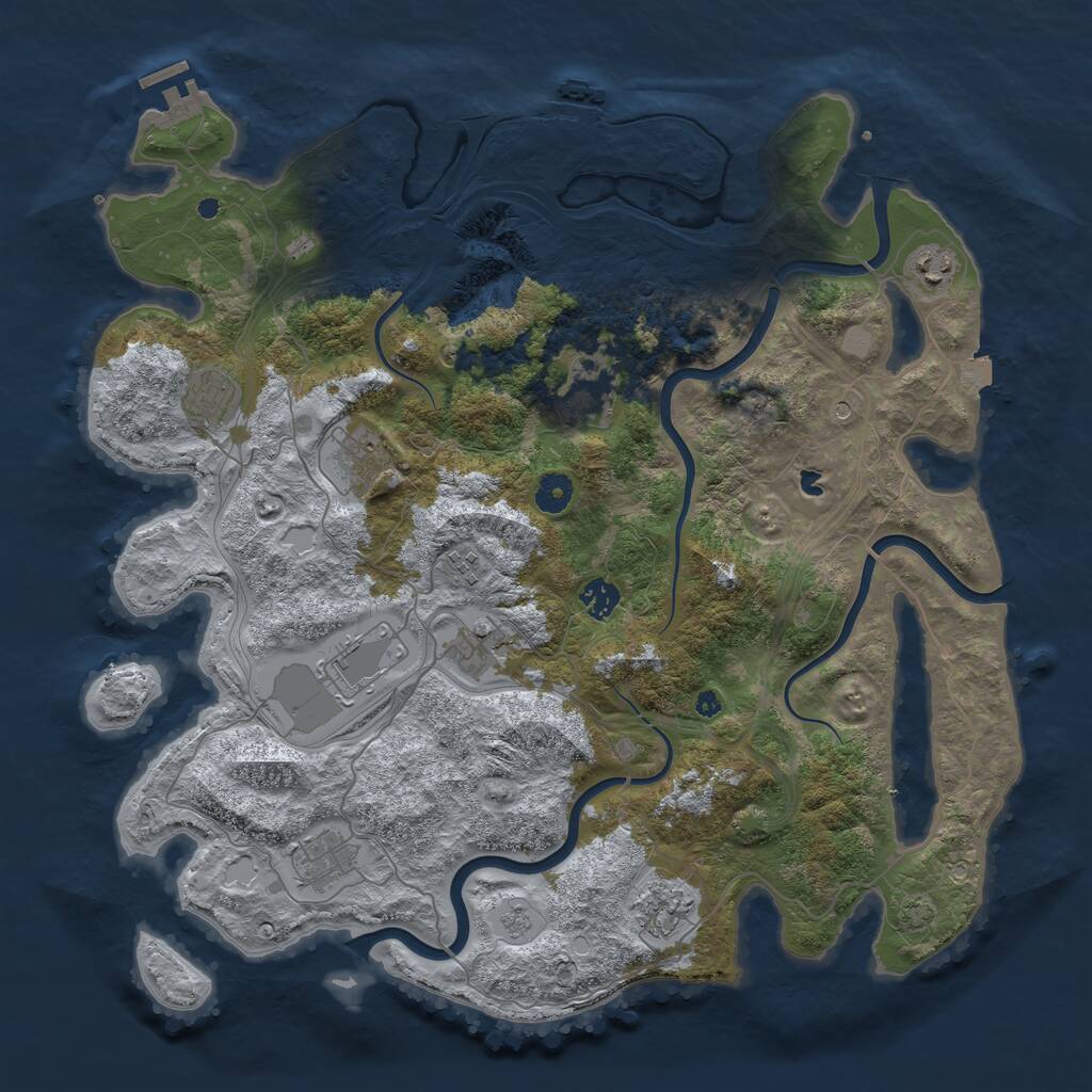 Rust Map: Procedural Map, Size: 4250, Seed: 650000024, 16 Monuments