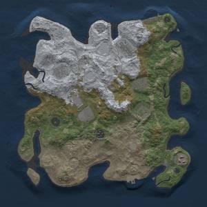 Thumbnail Rust Map: Procedural Map, Size: 3500, Seed: 911212313, 17 Monuments