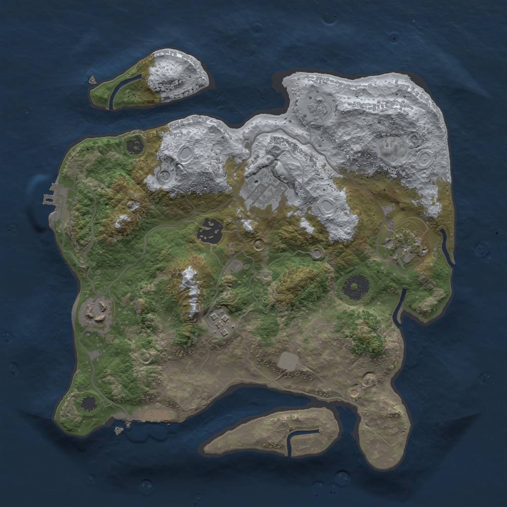 Rust Map: Procedural Map, Size: 3000, Seed: 152, 12 Monuments