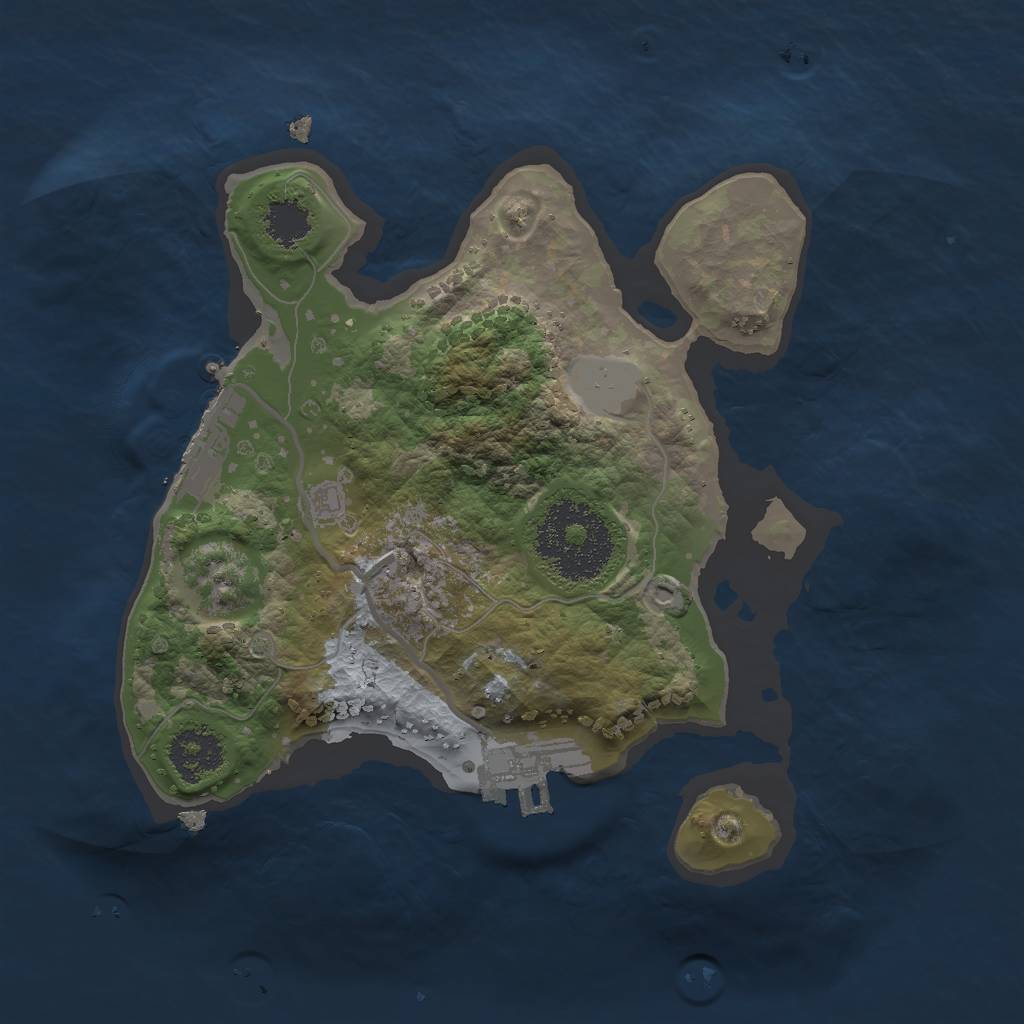 Rust Map: Procedural Map, Size: 2000, Seed: 6541, 5 Monuments