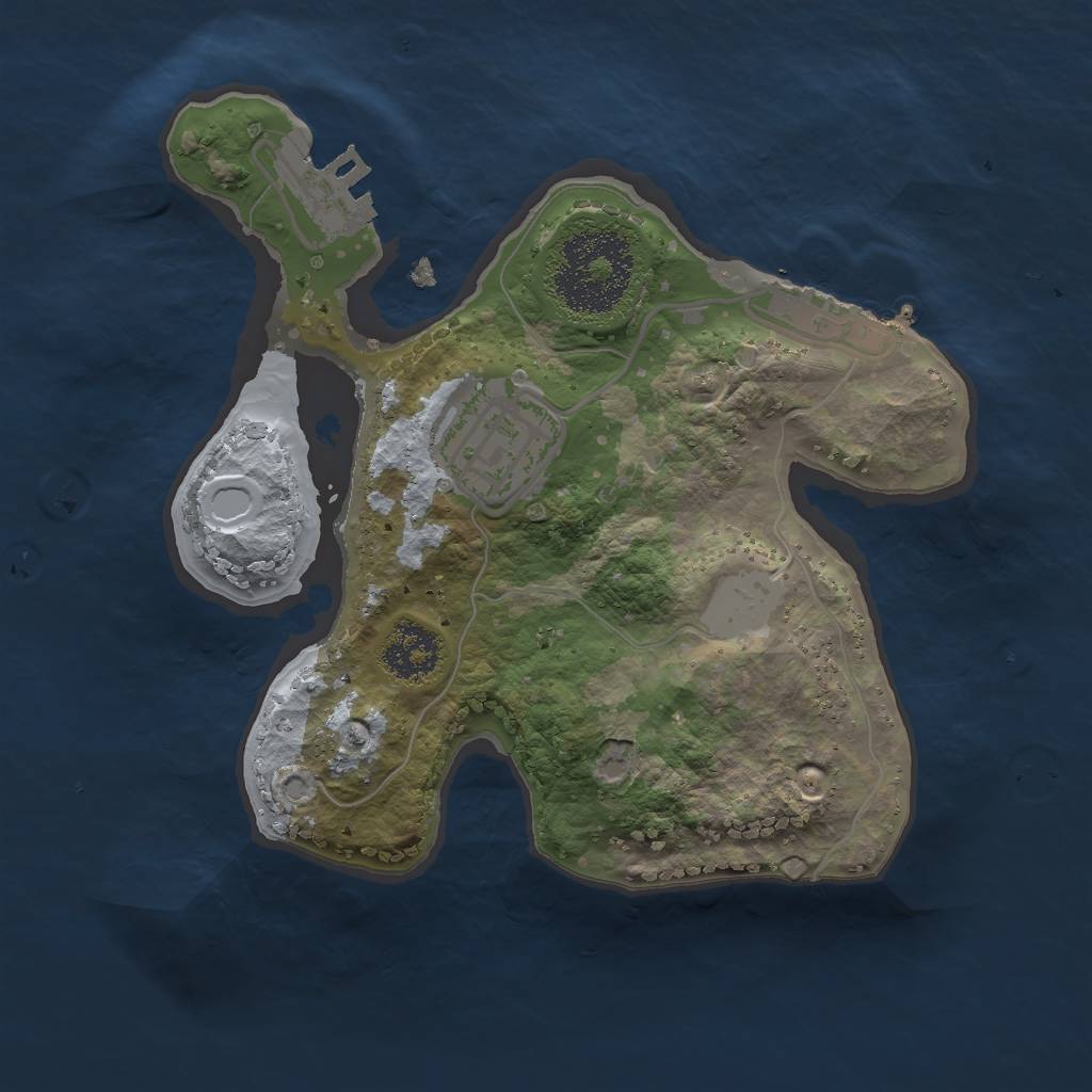 Rust Map: Procedural Map, Size: 2000, Seed: 194727638, 6 Monuments