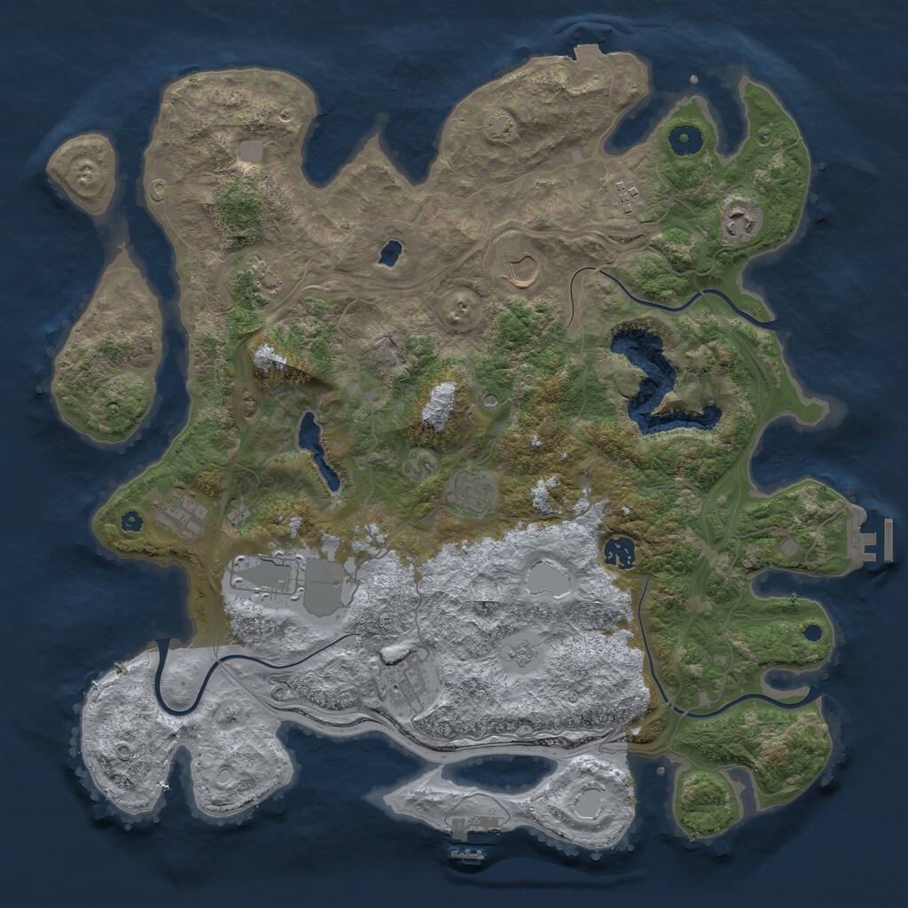Rust Map: Procedural Map, Size: 4250, Seed: 6226, 15 Monuments
