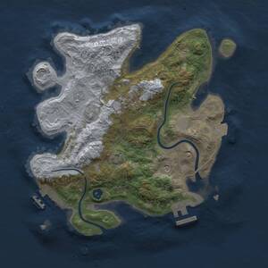 Thumbnail Rust Map: Procedural Map, Size: 2600, Seed: 90909, 7 Monuments