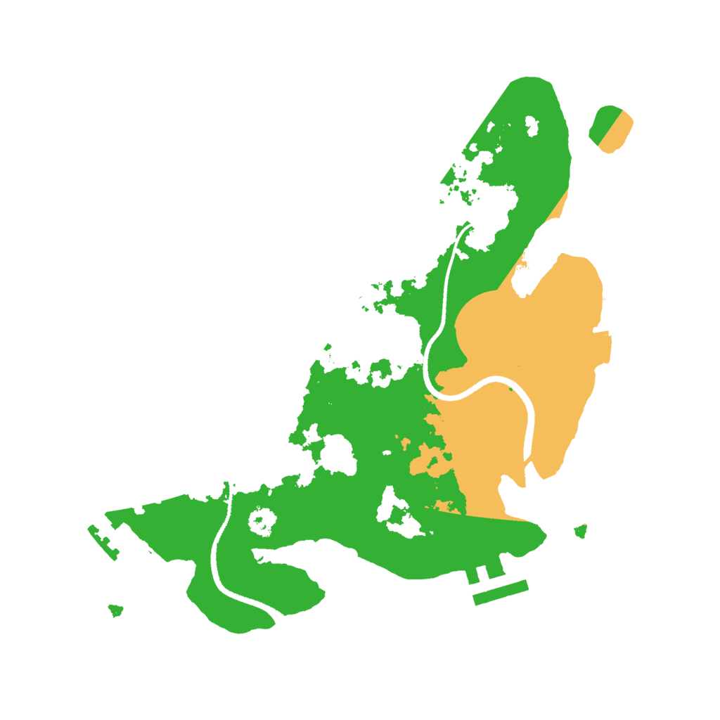 Biome Rust Map: Procedural Map, Size: 2600, Seed: 90909