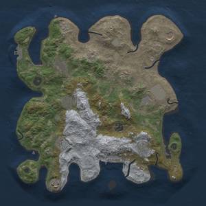 Thumbnail Rust Map: Procedural Map, Size: 3500, Seed: 1010612201, 17 Monuments