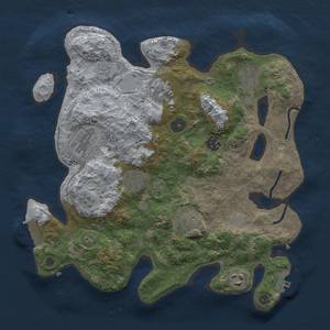 Thumbnail Rust Map: Procedural Map, Size: 3400, Seed: 393706853, 15 Monuments