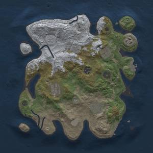 Thumbnail Rust Map: Procedural Map, Size: 3000, Seed: 21379, 13 Monuments