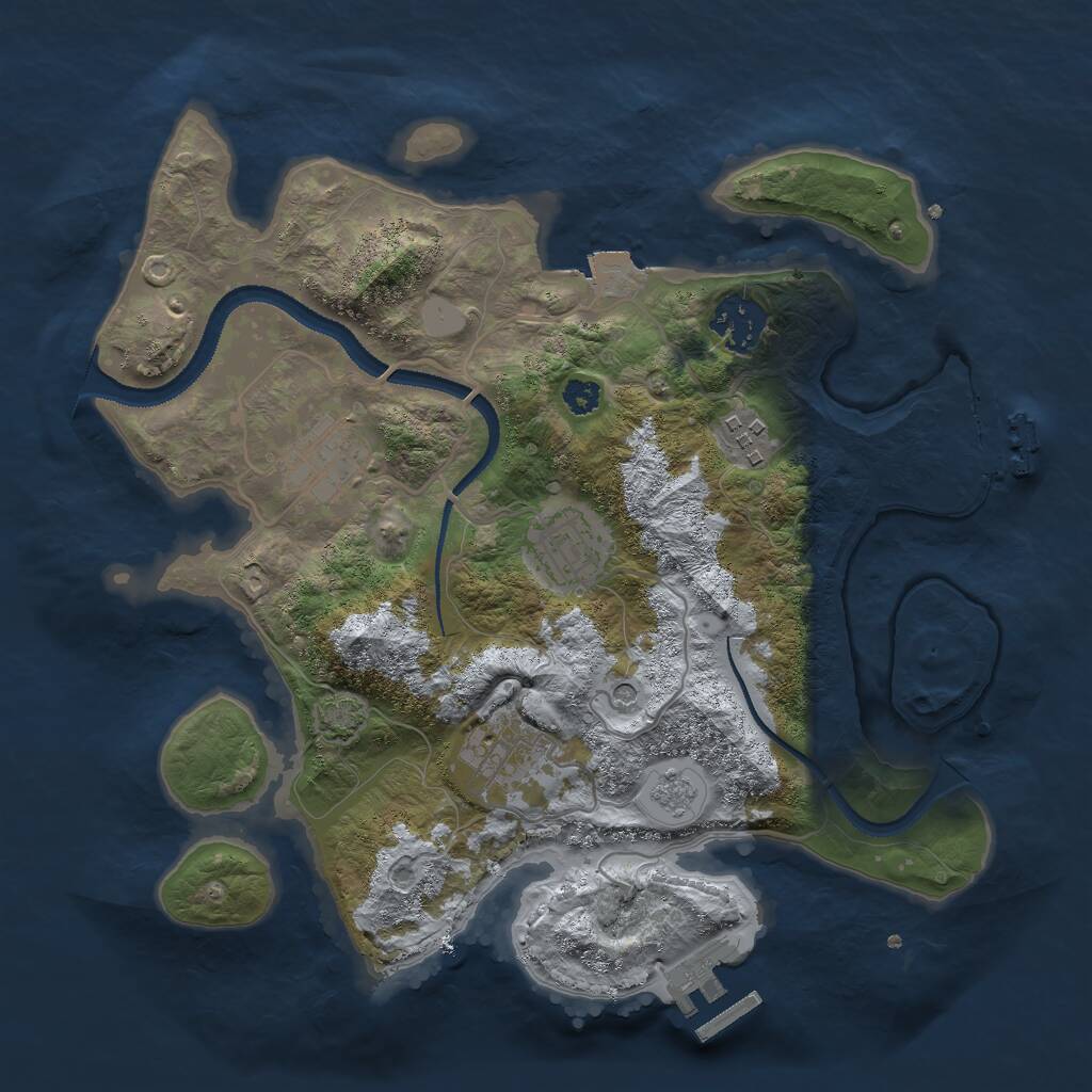 Rust Map: Procedural Map, Size: 3000, Seed: 319000, 11 Monuments