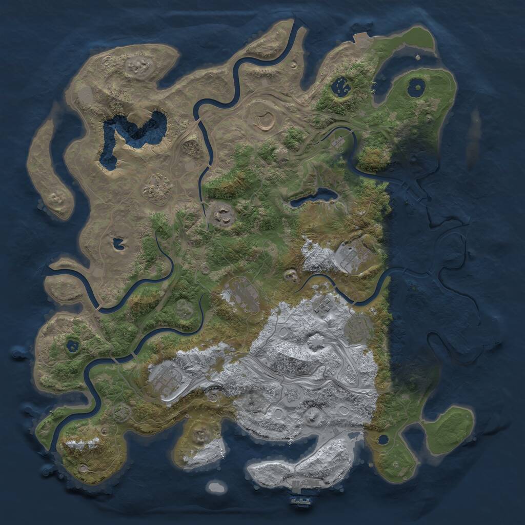 Rust Map: Procedural Map, Size: 4250, Seed: 1927190822, 15 Monuments