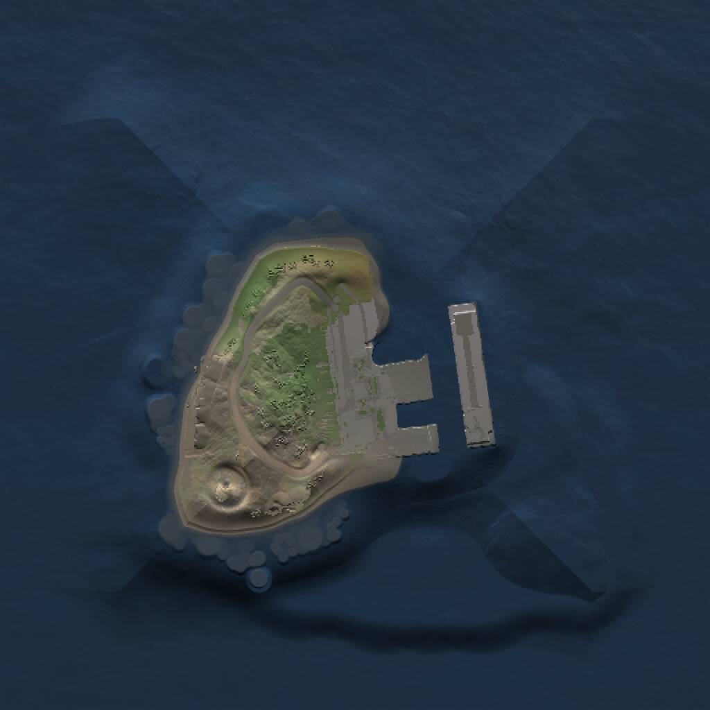 Rust Map: Procedural Map, Size: 1000, Seed: 123123123, 2 Monuments