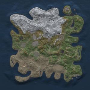 Thumbnail Rust Map: Procedural Map, Size: 3700, Seed: 3542, 17 Monuments