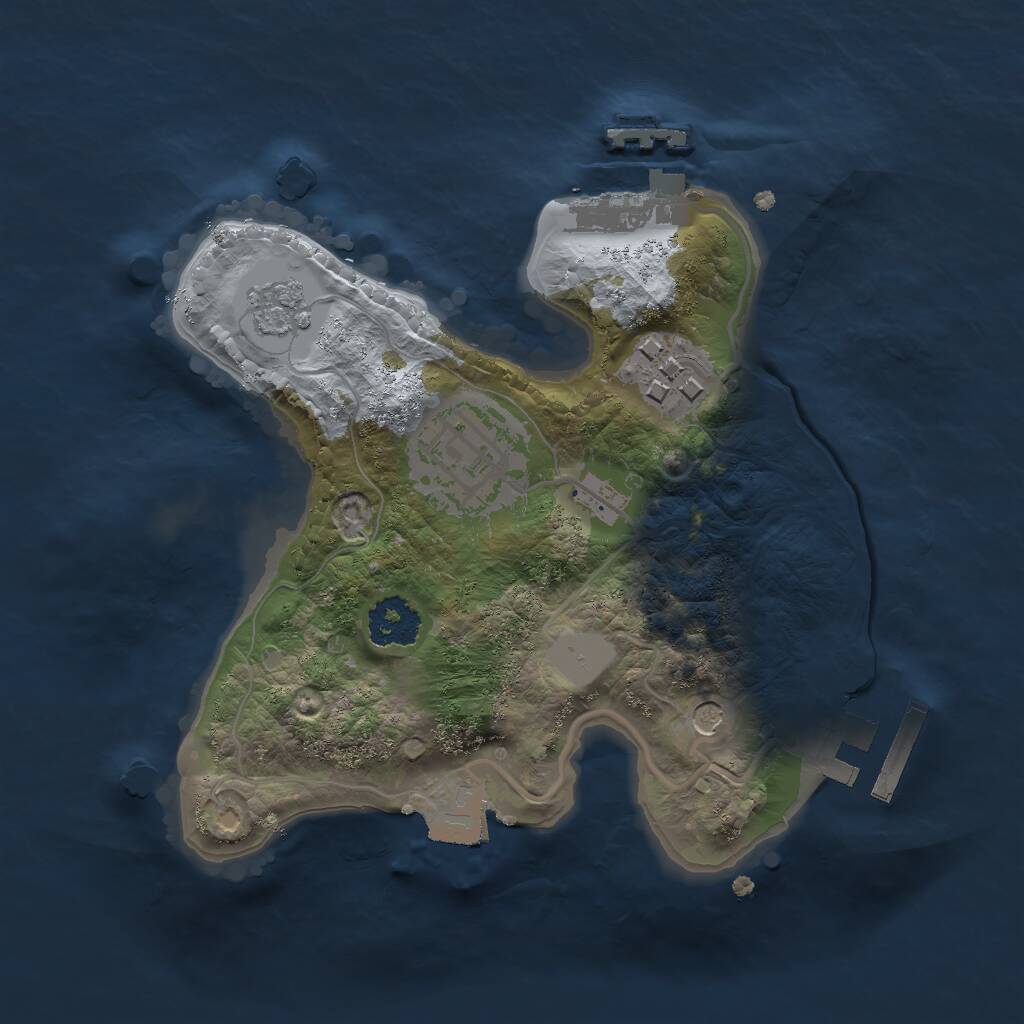 Rust Map: Procedural Map, Size: 2000, Seed: 1647669035, 7 Monuments