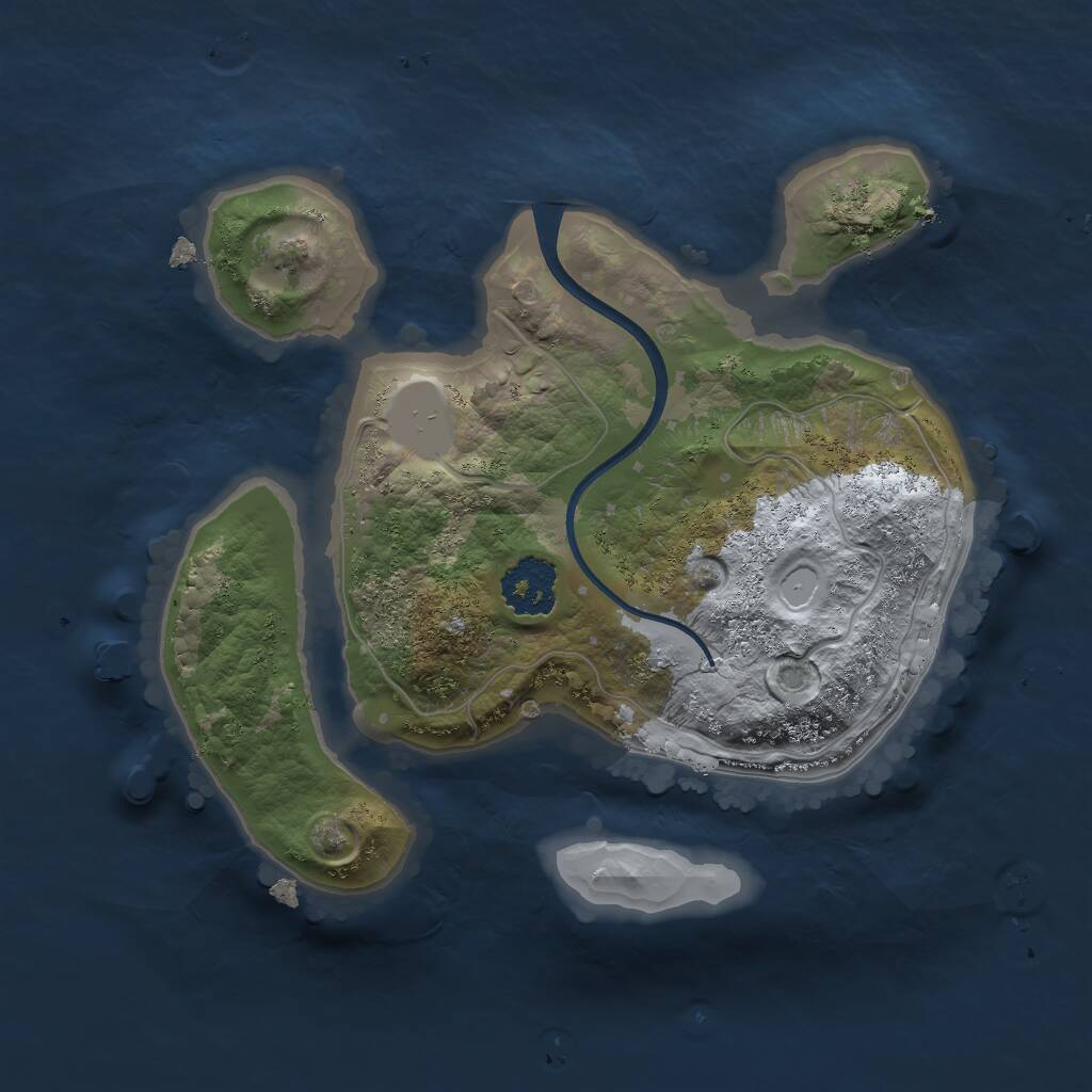 Rust Map: Procedural Map, Size: 1900, Seed: 48690, 1 Monuments