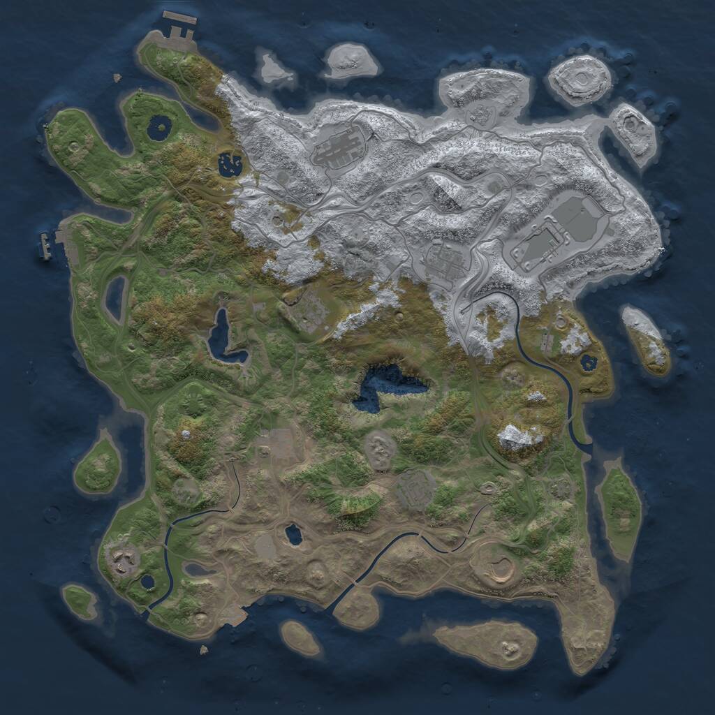 Rust Map: Procedural Map, Size: 4250, Seed: 786883193, 15 Monuments