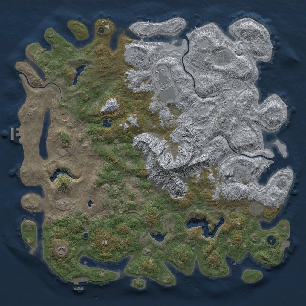 Rust Map: Procedural Map, Size: 5000, Seed: 109278352, 15 Monuments