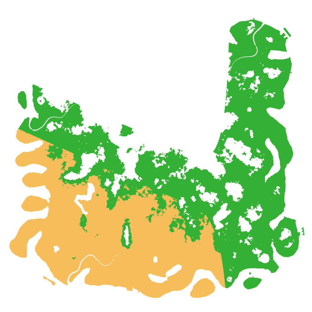 Biome Rust Map: Procedural Map, Size: 6000, Seed: 321654